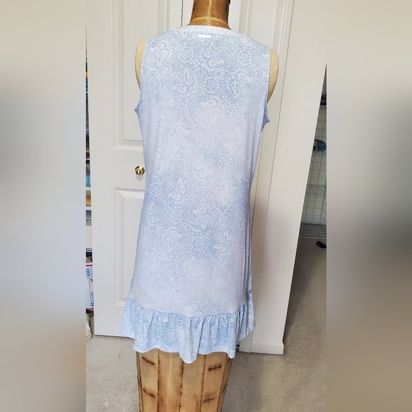 Michael Kors blue paisley dress size L - Picture 5 of 12